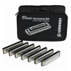 HOHNER 7 Blues Harmonica SET van 7 inc koffer.